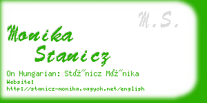 monika stanicz business card